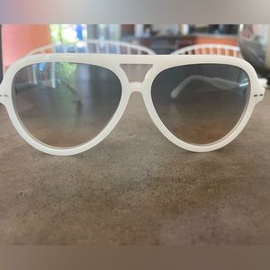 Isabel Marant White Aviator sunglasses women